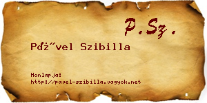 Pável Szibilla névjegykártya